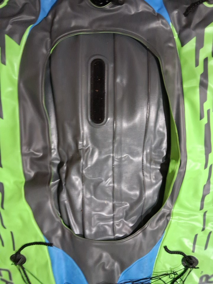 INTEX K1 CHALLENGER INFLATABLE KAYAK SET With PADDLE & CARRY BAG - 9FT - 220LB - BLUE/GREEN (MODEL: 68305NP) image 12