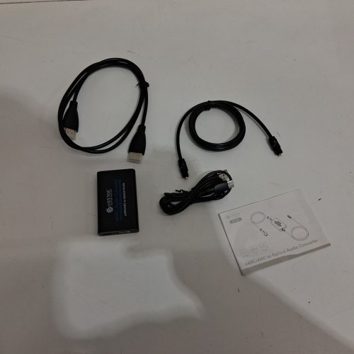 esynic Professional eARC Audio Extractor 192KHZ ARC to Optical Audio Cable Converter - up to 7ft - black (model: esy266) image 3