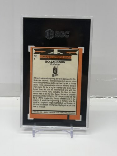 SGC GRADED 6.5 NM+ 1989 DONRUSS BO JACKSON DIAMOND KINGS #1 CARD image 2