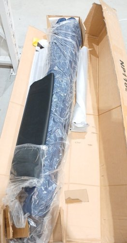 COSTWAY Hanging Offset Umbrella with 40 Solar Powered Lights - 10ft - navy blue (model:NP11657NY) image 4