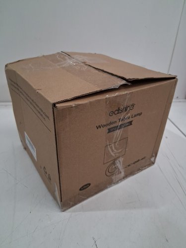 edishine small wood table lamp - 13.4" - beige/wooden (model: UT7044) image 3