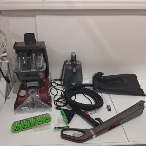 Hoover PowerScrub Deluxe Upright Carpet Cleaner with Spin Scrub, Multi‑Directional Brushes, Dual‑Tank System, Heat Force Rapid‑Dry, and Automatic Detergent Mixing - 20 FT Cord - red/black (MODEL: FH50150VCD) image 3