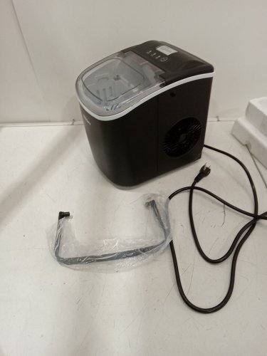 EUHOMY Countertop Ice Maker Machine with Handle, Basket and Scoop - MAKES 26LB/Day - BLACK (MODEL: im-06d/IM001-Bbl-CAEH) image 3