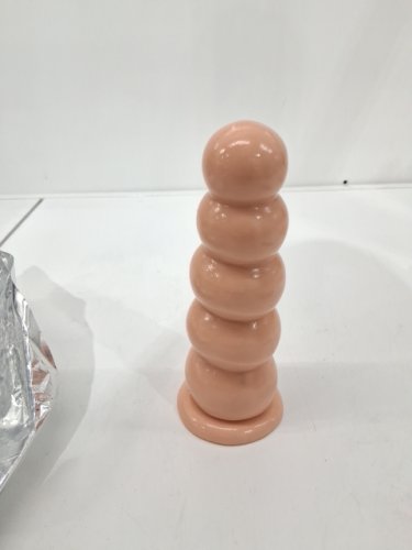 Anal Plug Beads Prostate Massager - 7" - NUDE image 3