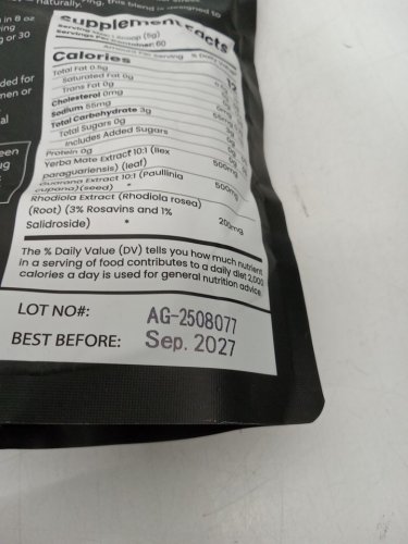Energy + Focus Blend Tea Powder with Yerba Mate and Rhodiola Rosea - 300g (60 servings) - Natural Fruit Punch Flavour image 4