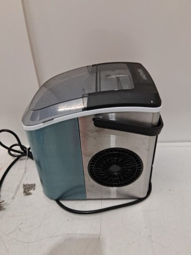 EUHOMY Countertop Ice Maker Machine with Handle, Basket & Scoop - MAKES 26LB Per Day - silver (MODEL: IM-01X/IM008-BSI-CAEH) image 7