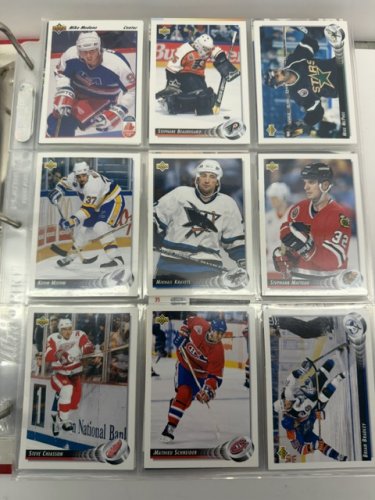 1300+ APPROX ASSSTD 1991/92/93 NHL UPPER DECK HOCKEY CARDS IN ENGLISH AND FRENCH VERSIONS image 34
