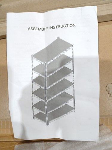 reibii 6-tier heavy duty adjustable garage storage rack - 60" x 24" x 84" - 3000lbs cap - black (model: xgbr-dl91-ms-152l-6lb) image 6