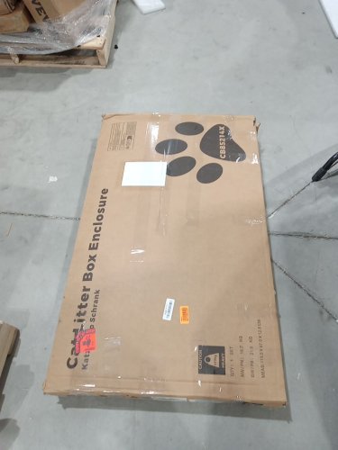 Hzuaneri Cat Litter Box Enclosure - 31.5 x 19.7 x 20.9 - rustic brown/white - (MODEL:cb85214x) image 2