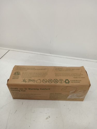 plush heating pad with 6 Temperature Levels - 2.2lb, 12" x 24" - blue (model:tk-hp2412) image 2