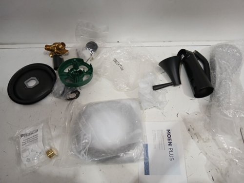 Moen single handle magnetic shower head and bath tub faucet - matte black image 3