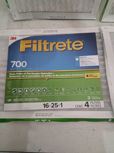 4PK Filtrete Dust, Pollen and Pet Dander Reduction Air Filter MPR700 - 16" X 25" X 1" image 5