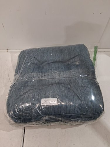 2PK SHINNWA DUAL LAYER FOAM CHAIR CUSHIONS - 16"X16"X3" - DENIM BLUE image 4