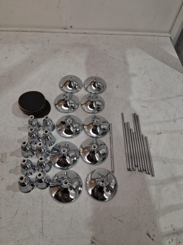 10pc Vintage style Metal Candlestick Holders - 4"/5"/6" - SILVER (model:tc-tch-mtag12p) image 3