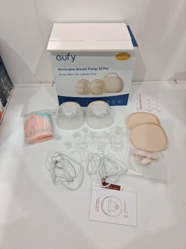 dr bash wearable breast pump s1 electric hands free with heating technology portable cahrging case and app control - beige (model: s21) image 2