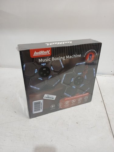 LOLBOX smart LED light music boxing pad trainer machine with gloves and wall mounted Velcro - 13.9" x 1.57" - black (model: FS-27) image 4