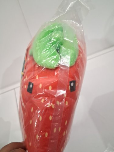 lemoneon brainrot strawberry elephant plush - 7" x 9" - red/green image 4