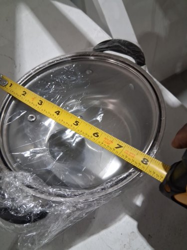 stainless steel soup pot with lid - 8" image 3