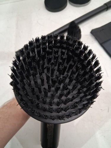 hoto electric spin scrubber brush with 6 Brush Heads - 51" handle - black (model: QWQJS001/1848324) image 5