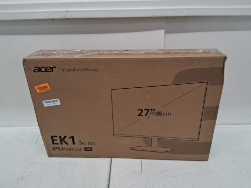 ACER FRAMELESS OFFICE GAMING MONITOR WITH ERGONOMIC TILT - 27" - 1080P FHD - 120HZ - 1ms - black (MODEL: EK271) image 2