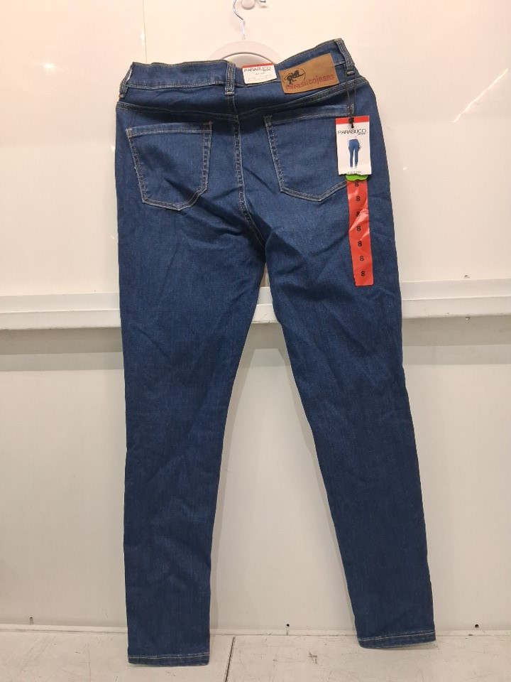 women's parasuco mid rise skinny jeans with tummy control - size 8 - blue (style: 1804122) image 3