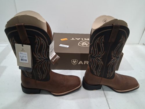 men's ariat Sport Rustler Western Boot - size 9.5 (extra wide) - Brute Brown/Tack Room Black (style: 10025127) image 7