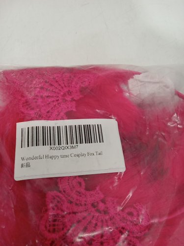 2PC Cat Ears and Medium Stainless Steel Butt Plug Tail - Hot Pink Ears / Hot Pink Tail image 3