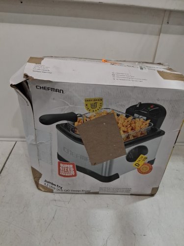 CHEFMAN JUMBO SIZE DEEP FRYER WITH TEMPERATURE CONTROL - 4.3L - STAINLESS STEEL/SILVER (MODEL: RJ07-45-SS-CA) image 2