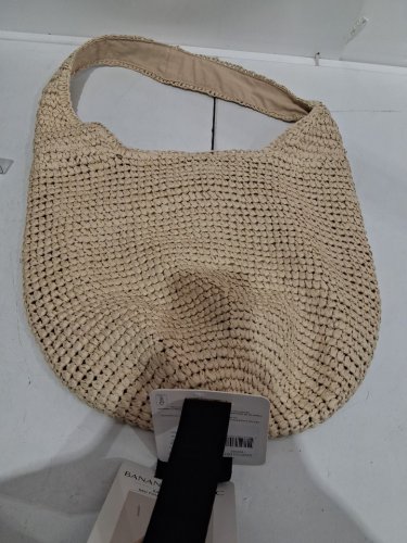 BANANA REPUBLIC RAFFIA TOTE BAG - one size - beige (model: 1966925) image 4