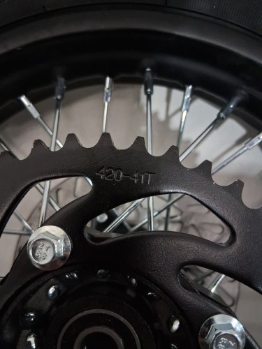Estink Dirt Bike Rear Wheel Rim Assembly, 80/100-12 Compatible with 110c C 125c C Off Road Bikes- 12"-black image 4