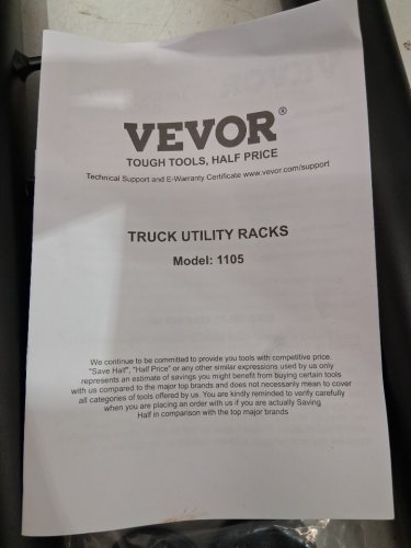 VEVOR Heavy Duty Steel Universal Extendable Truck Ladder Rack - 49" - 73" black (model: 1105) image 4