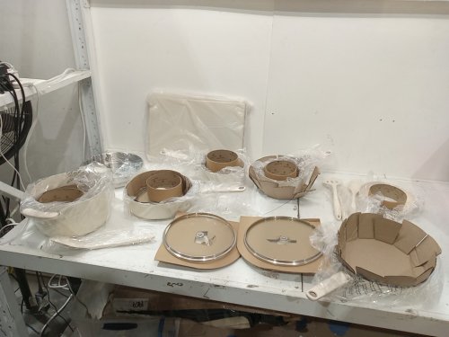 16PC greenpan rio advanced ceramic nonstick cookware set - cream image 3