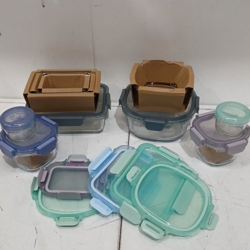 20PC ELLO COLOR LOCK MIXED MEAL PREP GLASS FOOD STORAGE CONTAINERS - ASSORTED COLORS (MODEL: 1969922) image 3
