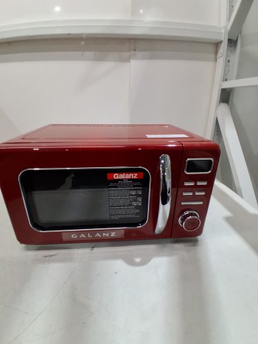GALANZ RETRO STYLE COUNTERTOP MICROWAVE OVEN - 0.7CU.FT - RED (MODEL: GLCMKZ07RDR07) image 3