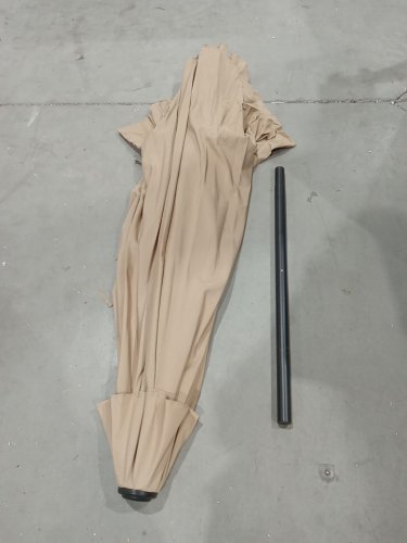 abc canopy outdoor crank handle patio umbrella - 11ft - tan image 3