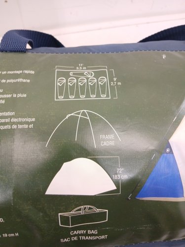 Dome Tent - 6 Person - 11FT x 9FT - Blue/Grey image 4