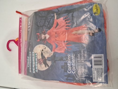 3PC GIRLS PARTYHOLIC FIERY DEMONESS COSTUME - MEDIUM 8-10 - RED (STYLE: 70196) image 2