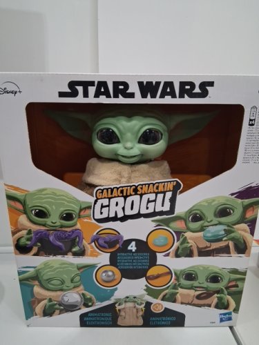 Star Wars Galactic Snacking Grogu Animatronic Toy - 40+ Sound & Motion Combinations - GREEN image 2