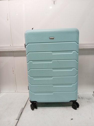 2PC strenforce carry-on lightweight luggage with spinner wheels and tsa locks - 28" & 20" - MINT GREEN -(model:scase009) image 3
