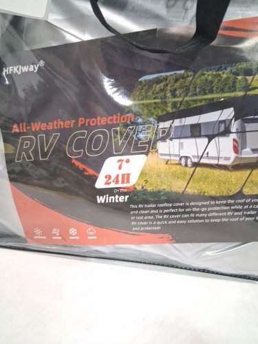 HFKJway Weatherproof RV Cover - 31FT X 10FT - GREY image 3