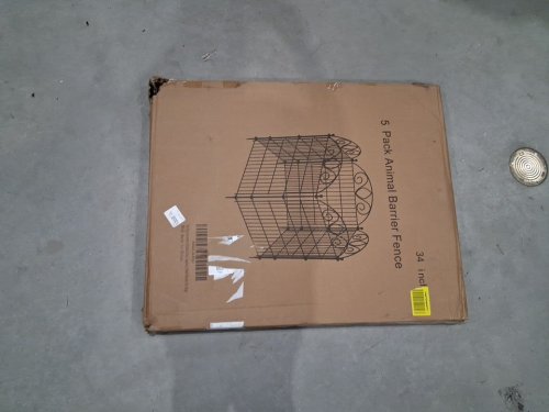 5PK Steel Decorative Garden Fence - 34" - BLACK image 2