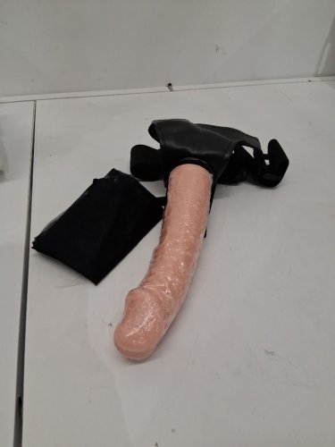 ADULTS DEAR RABBITS Strap-on with Mesh Carrying Bag- 8" - FLESH image 2