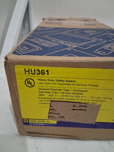 Square D Visipact heavy duty unfused Safety switch with viewing window - 30A - Nema 1 - 3 pole - 600V (model: hu361) image 4