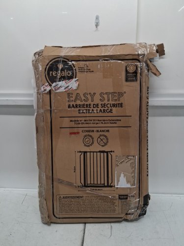 REGALO EASY STEP EXTRA WIDE BABY GATE - 30" X 29"-49" - WHITE (MODEL: 1164 EW DS) image 2