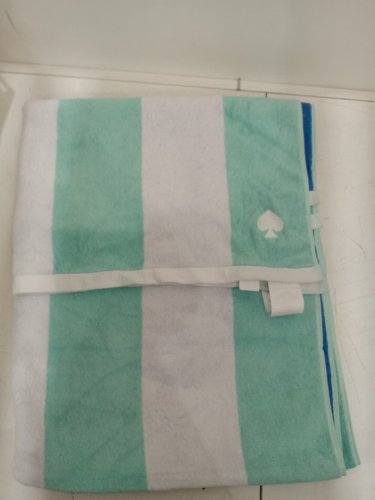 Kate Spade Reversible Beach Towel - 40″ x 72″ - blue/white image 3