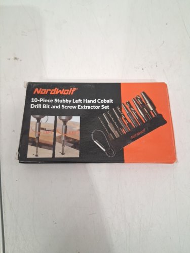 11pc NordWolf Stubby Left Hand Cobalt Drill Bit and Screw Extractor Set - M35 (Model: NW-24024) image 2