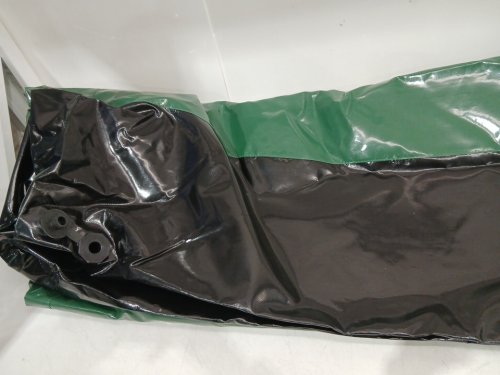 VEVOR all-weather Waterproof PE Tarpaulin Outdoor Storage Deck Box with Galvanized Frame - 230 gal - black/green (model: jh-230) image 6