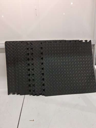 6pk yes4all interlocking exercise foam floor mats - 24" x 24" - black (model: hqky) image 3