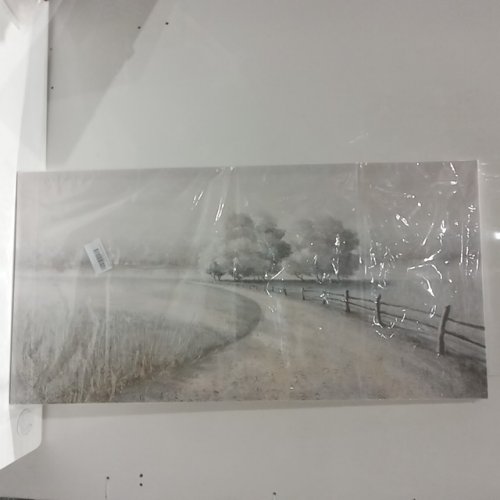 Canvas wall art for home decor - 39" x 19.5" - modern monochromatic farmhouse image 2