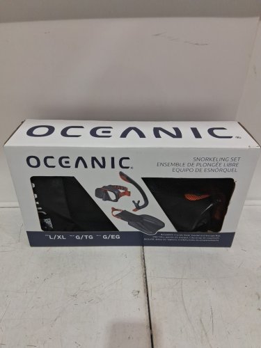 3PC Oceanic Adult Snorkeling Set - LARGE/EXTRA LARGE- Black/Orange - (Model: 2622091) image 2
